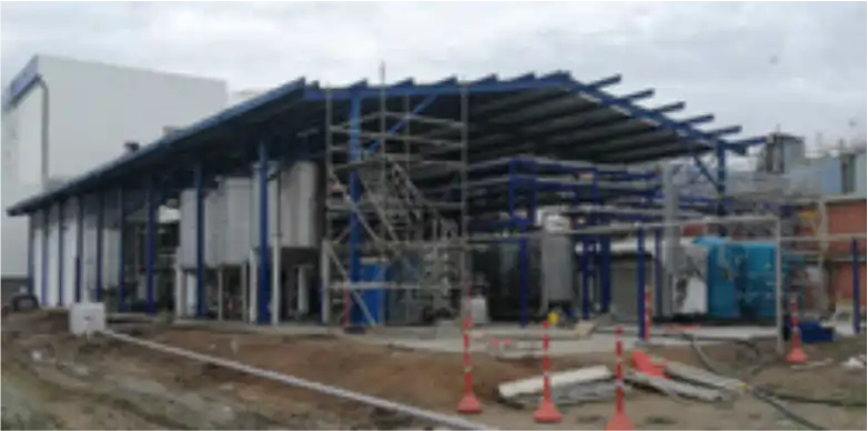 Edificio de utilities terminado