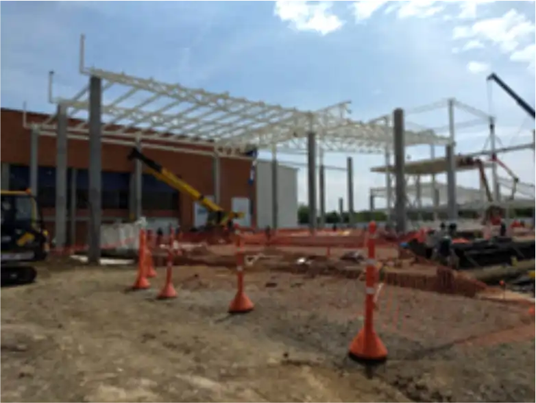 Montaje de estructura en obra