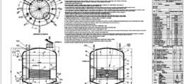 Plano técnico del tanque de almacenamiento